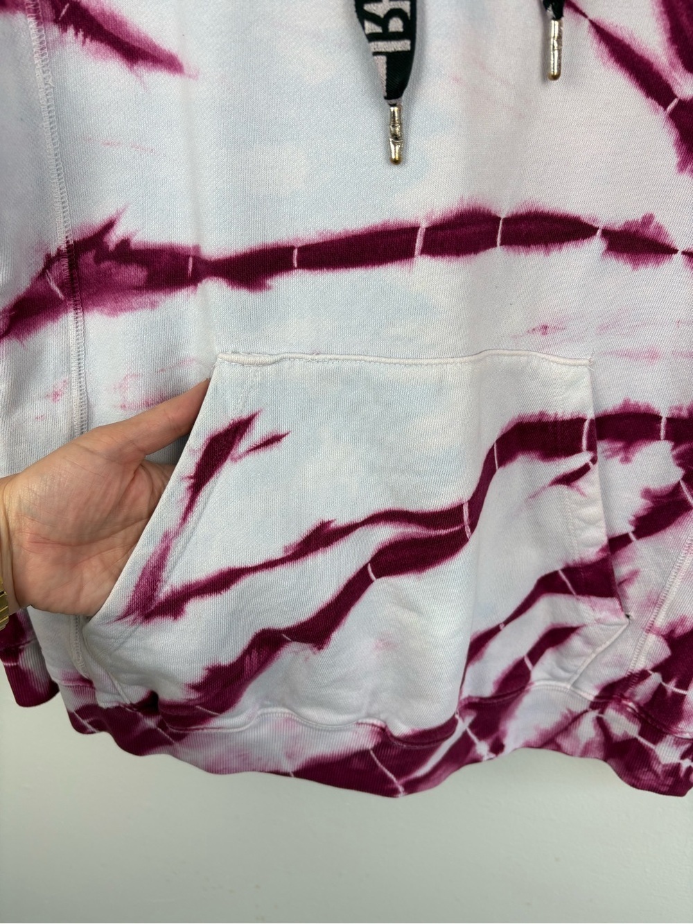 Proenza Schouler White Label (PSWL) Blue & Pink Tie-Dye Hoodie XS 100% Cotton - Picture 5 of 15